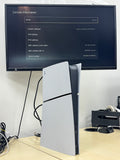 Sony PlayStation 5 Slim CFI-2115 825GB White Digital w/ 2 Controllers Used image 3