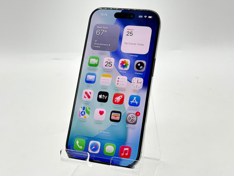 Unlocked Apple iPhone 16 Pro A3083 128GB Black Titanium 100%BH