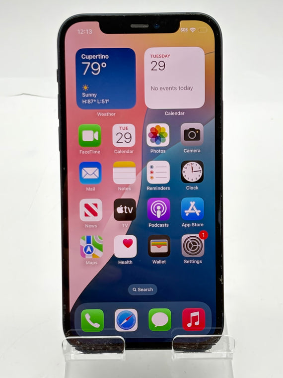 Unlocked Apple iPhone 12 A2172 64GB Black 87% Battery Health