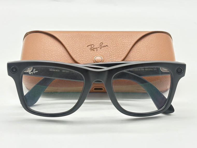 Ray-Ban Meta Wayfarer RW4012 Smart Glasses Matte Black Clear