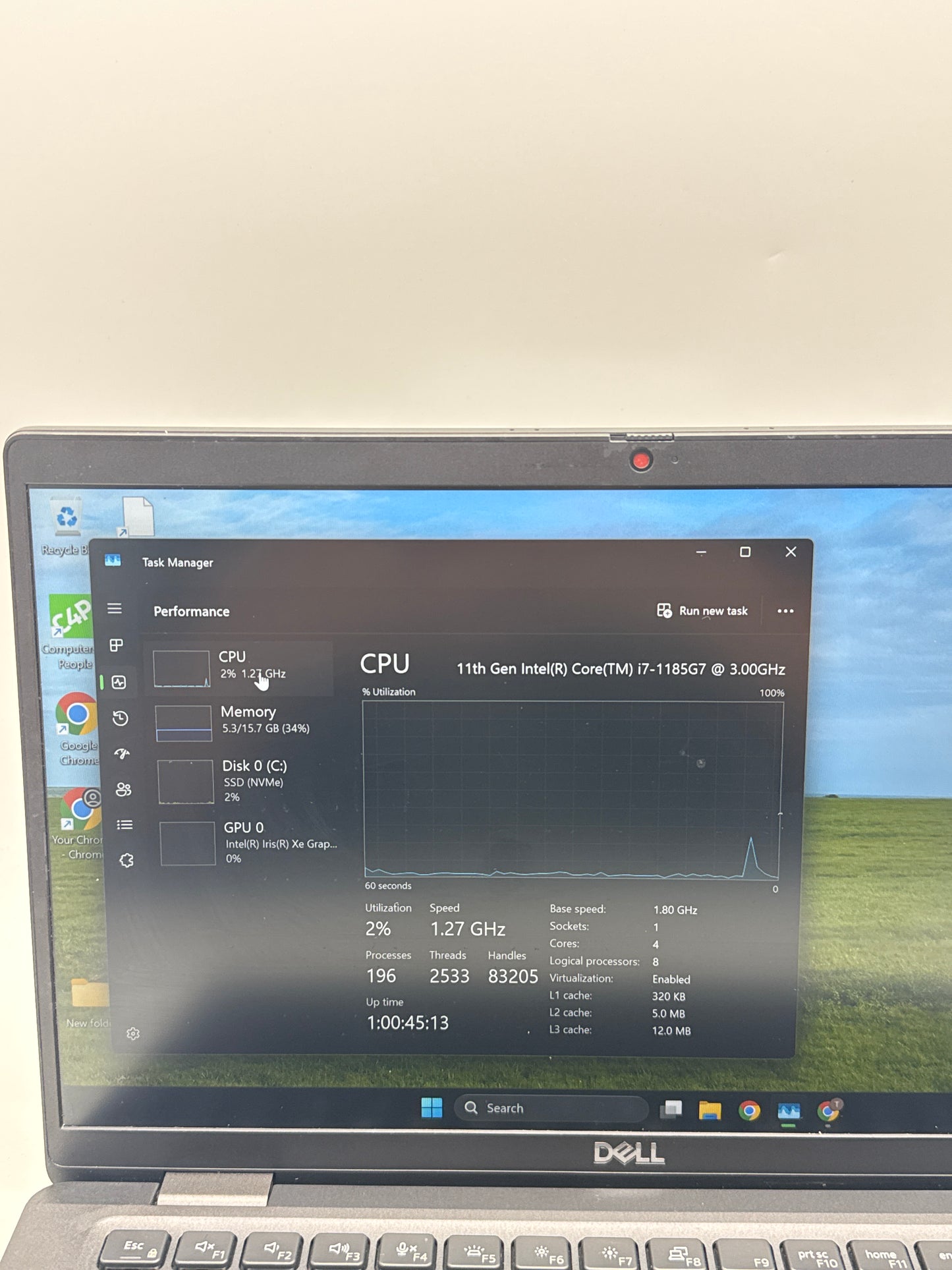 Dell Latitude 7320 13.3-Inch Laptop Core i7-1185G7 3.00Ghz 11th Gen 16GB 256GB Black