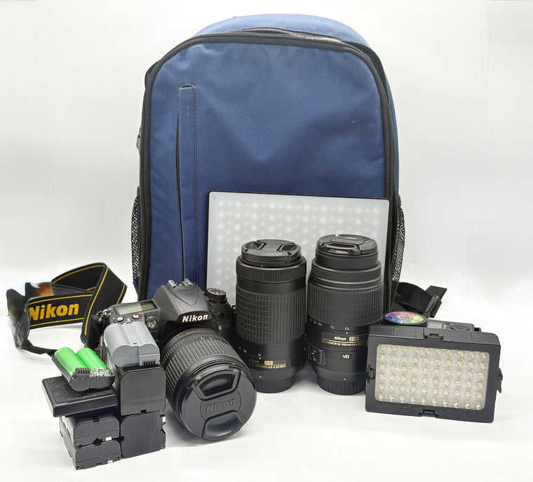 Nikon D7000 DSLR Camera Bundle w/ 3 Lenses 18-105mm 55-300mm 70-300mm