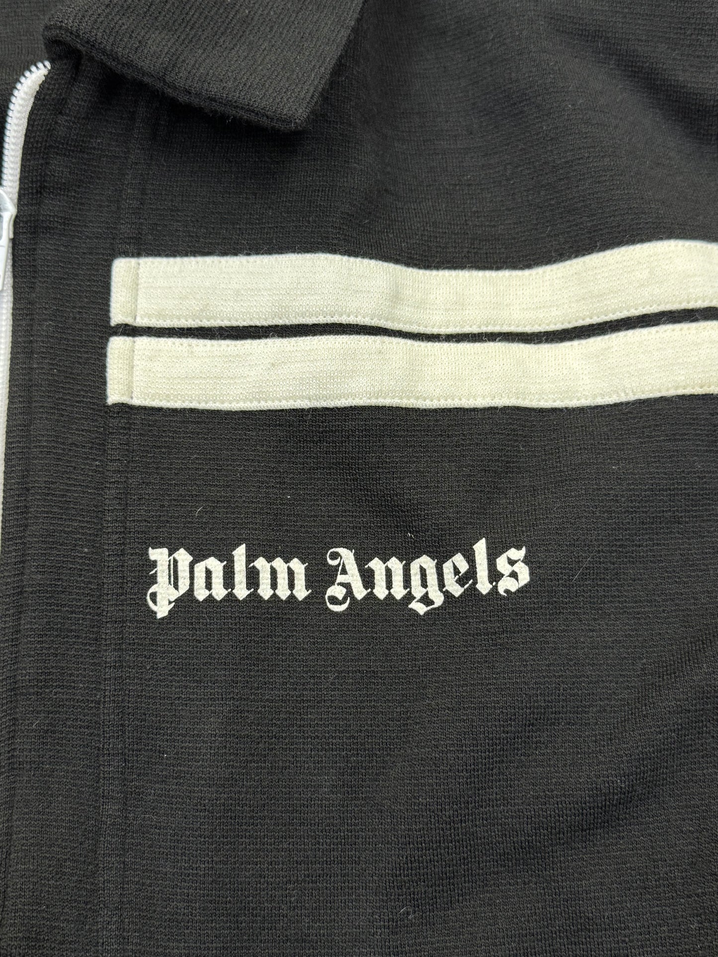 Palm Angels Shirt Collar Jacket Size XXL Black Full Zip