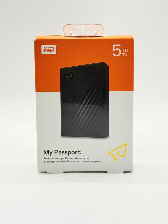 WD My Passport 5TB Portable External Hard Drive Black WDBPKJ0050BBK-WESN (New)